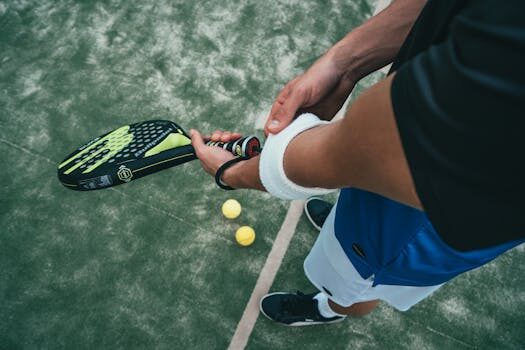 Jugador de pickleball utilizando la pala zcebra black mamba